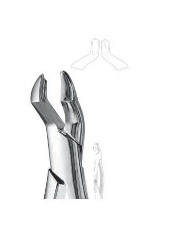 Extraction Forceps, Upper Molars # 53L, bifurcated buccal root 
